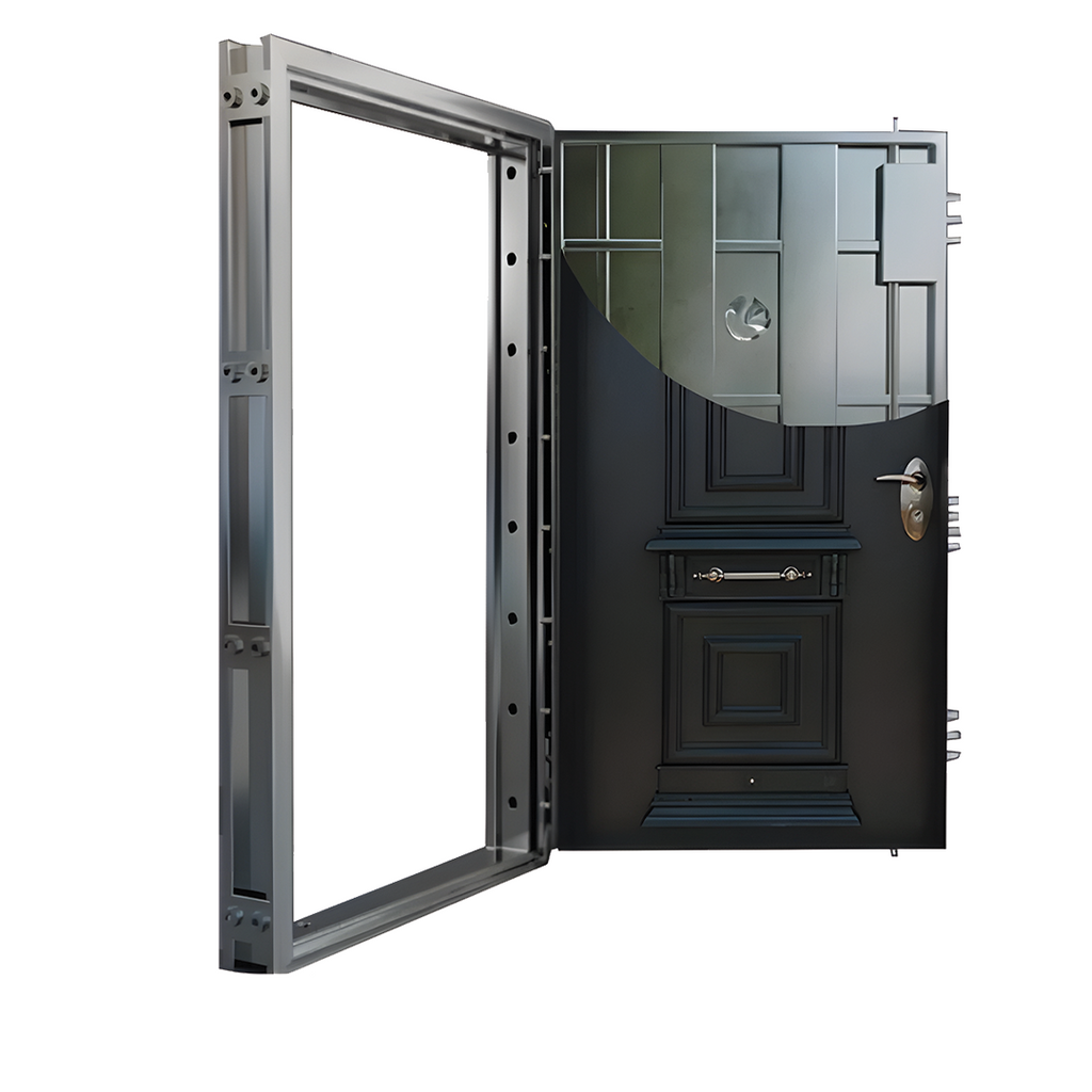 Reinforced door resistant to intrusion