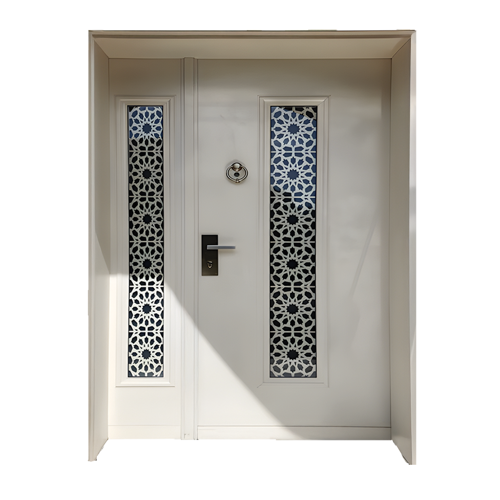 Multi-lock door with a quarter and a long diffuser